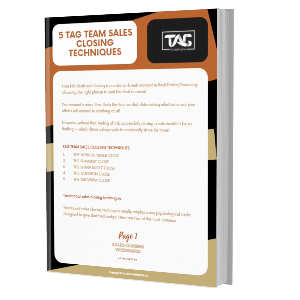 5 TAG TEAM Sales Closing Techniques