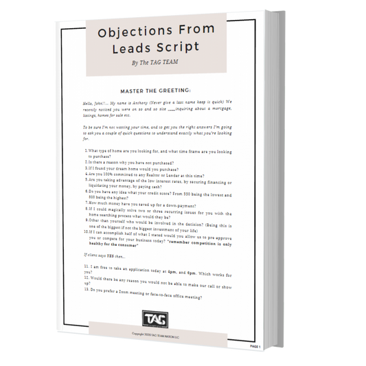 Objections From Leads Script