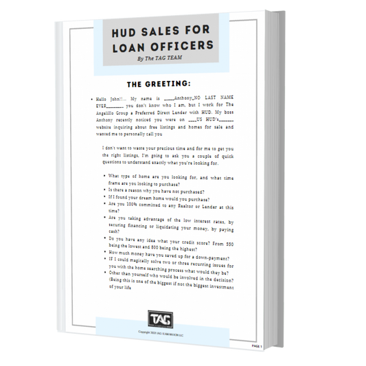 HUD Sales for  Loan Officers
