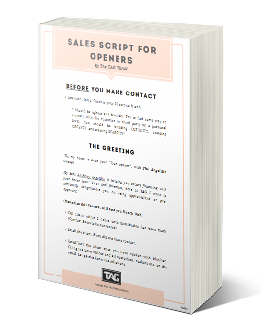 Mortgage Script for Openers